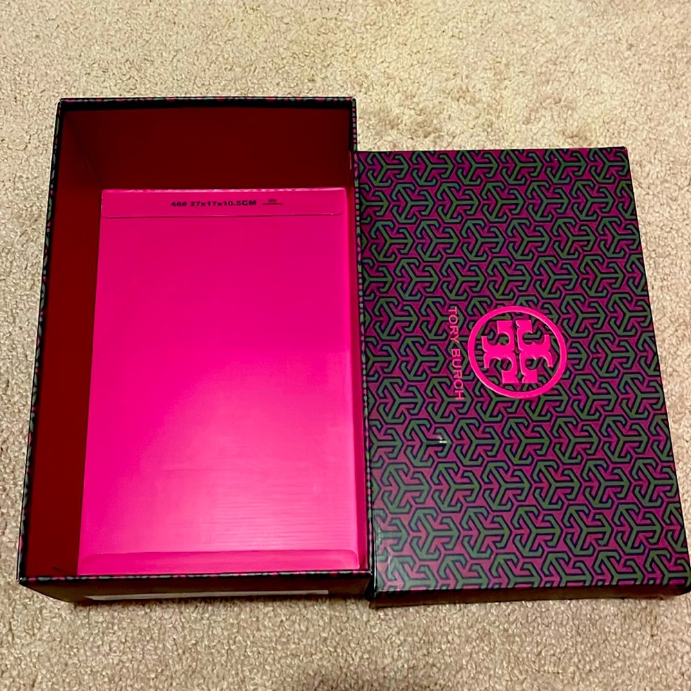 Empty Tory Burch Shoe Box